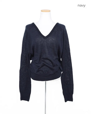 Vivid V-neck knit