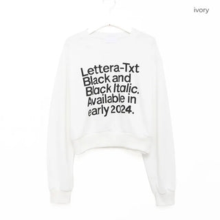 Lettering Cropped Sweatshirt