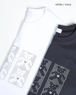 Block Lame Bear Half T-Shirt