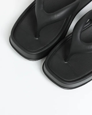 Bold high-soled thong sandals
