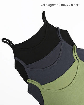 Round neck simple ribbed camisole