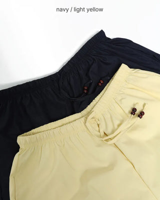 Nylon pants with string waist