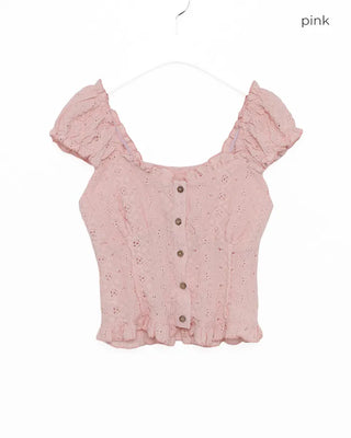Lace-point blouse