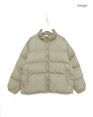 Checked padded jumper