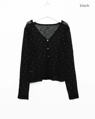 See-through polka dot summer cardigan