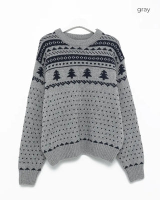 (Unisex) Tree Nordic Knit Sweater