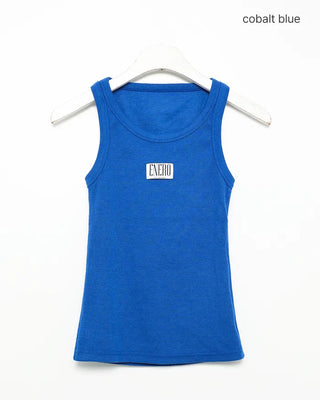 Bust One Tag Slim Rib Tank Top