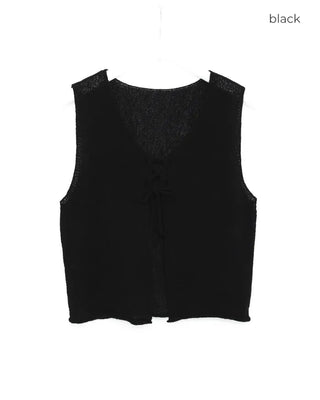 Ribbon knit vest