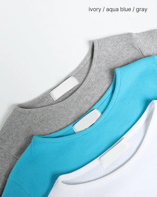 Ribbed Slim Long Cut and Sewn