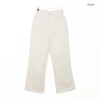 Peach skin cotton pants