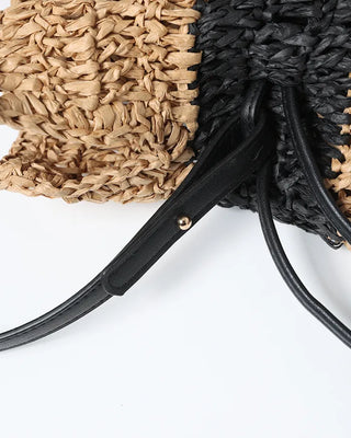 Rattan-colored shoulder bag