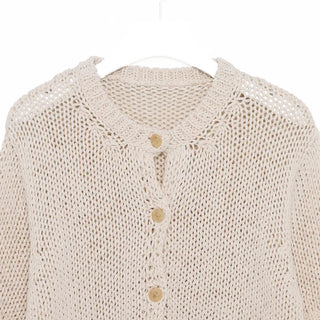 Short-sleeved knit cardigan