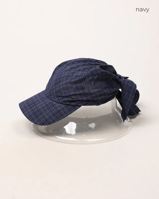 Checkered scarf cap