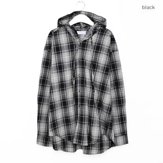 Hooded check shirt