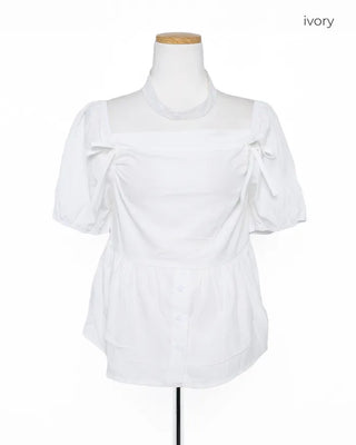 Choker Square Puff Blouse