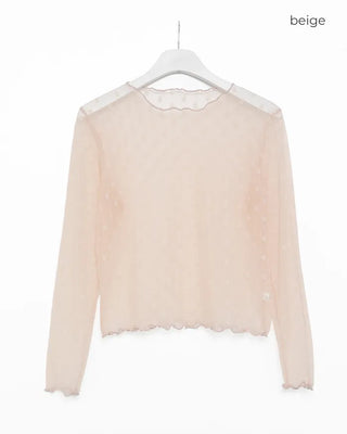 Flower sheer T-shirt