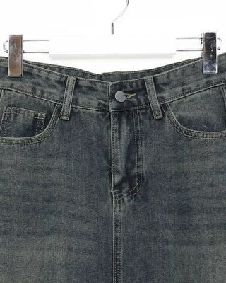 Vintage denim long skirt