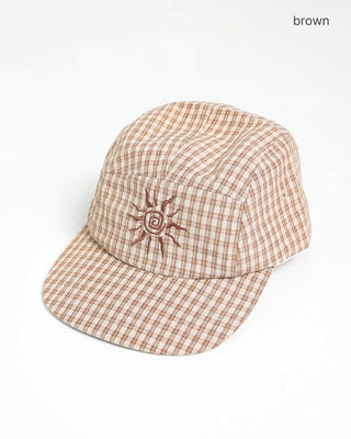 Sunstitch Check Seersucker Cap