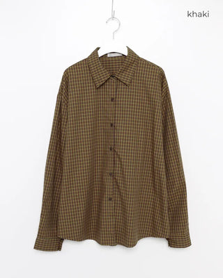 Checked long-sleeved shirt