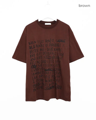 All-lettering short-sleeved T-shirt