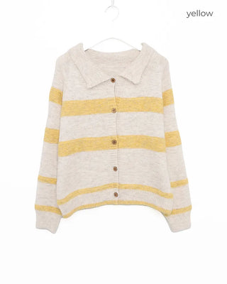 Striped knit cardigan