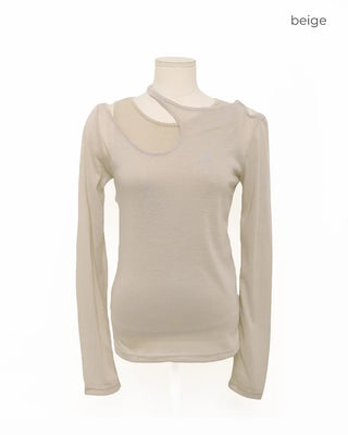 See-through layered T-shirt