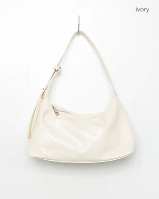 Eco-leather round shoulder bag