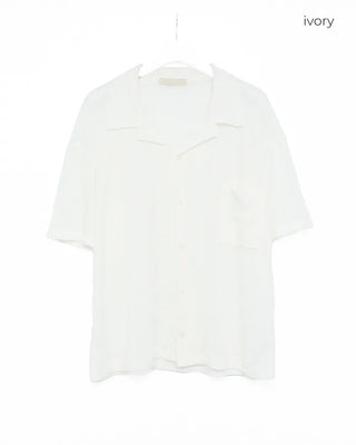 Sheer Knit Half-Sleeve Shirt