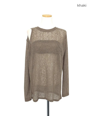 Cutout sheer t-shirt
