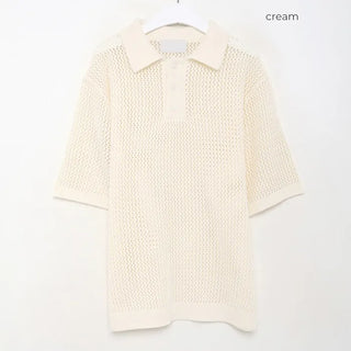 Perforated color knit