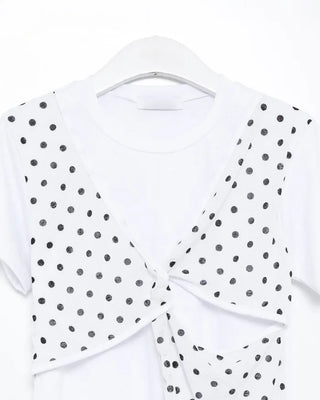 Dot Twist Round Neck T-Shirt