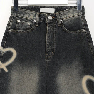 Heart Deep Wash Denim Pants