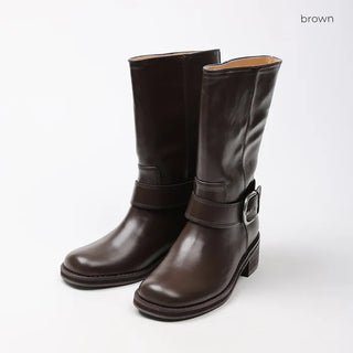 One-buckle half boots