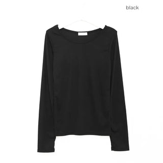 Ribbed long-sleeve T-shirt