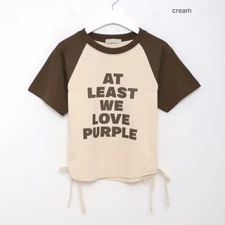 Side-shirred T-shirt