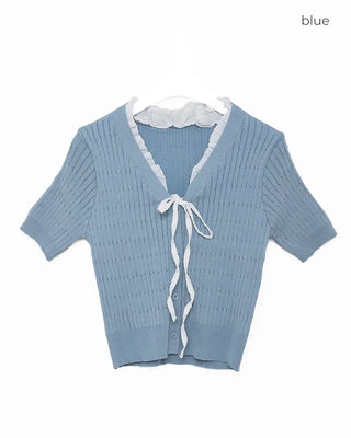 Frill Ribbon Cable Knit