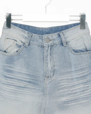 Vintage Washed Light Denim Pants