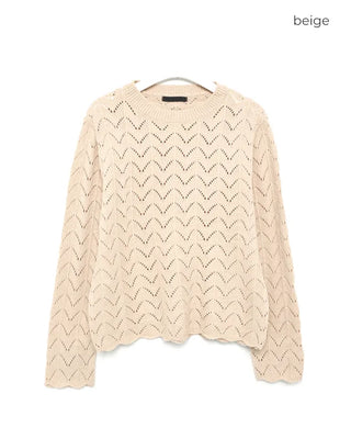 Wave openwork knit