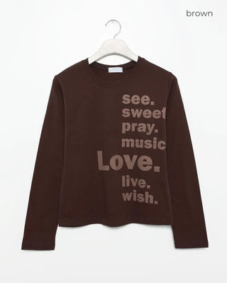 Lettering Long Sleeve T-Shirt