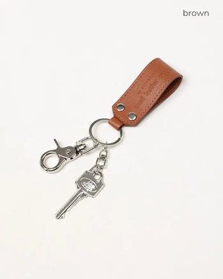 Leather tag key ring
