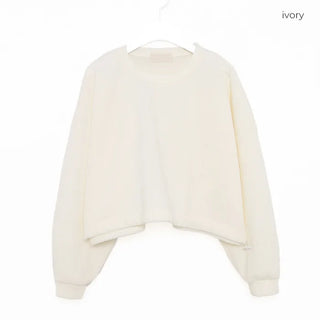 String Cropped Sweatshirt