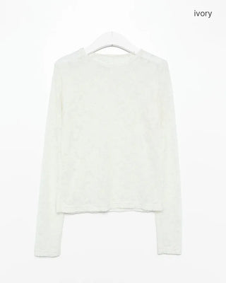 Flower sheer T-shirt