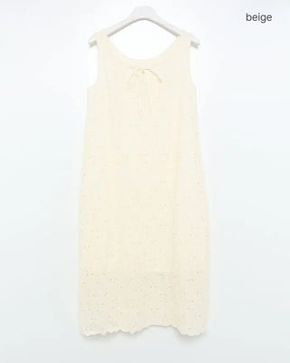 Perforated lace dress