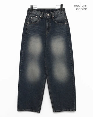 Gradient Wash Wide Denim Pants