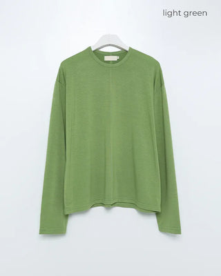 (Unisex) Simple Round Long Sleeve T-Shirt