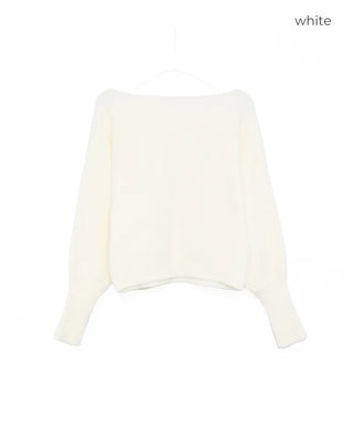 Asymmetrical Shoulder Loose Fit Knit