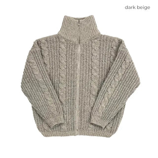 (Unisex) Warm Abel Cable Zip-Up