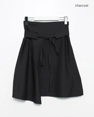 Striped midi skirt