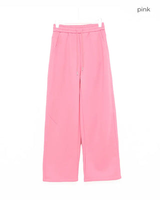 Wide-leg sweatpants with elastic waistband