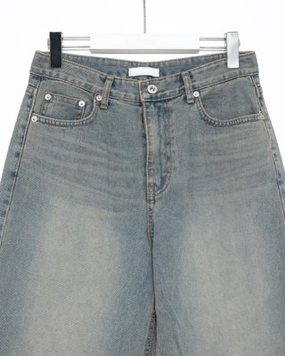Maddie Beard Wash Wide Jeans